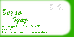 dezso igaz business card